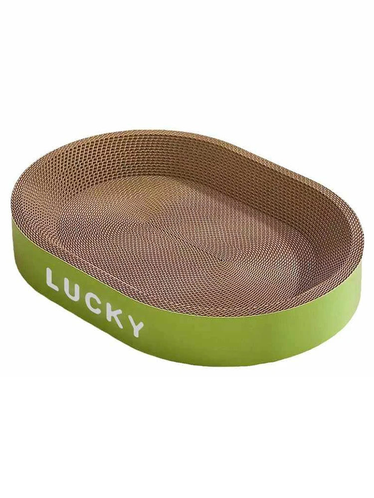 Random Color Cat Scrapers Toys Round Oval Cat Scratcher Cat Bed Cat Scratching post Thickening Durable Corn Glue Decal Cardboard