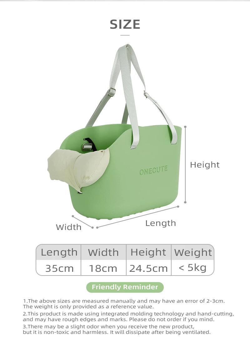 EVA Pet Carrier Bag, Waterproof & Breathable Dog Cat Shoulder Backpack, Lightweight Portable for Small Animals Outdoor Travel