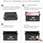 1pc Felt Pet Toy Box, Dog Toy Box, Storage Basket Chest Organizer For Organizing Pet Toys, Blankets, Leashes And Food shimendi Sécurité et Confort pour Chien chat| Shimendi