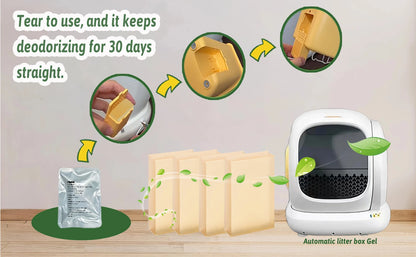 Cat Litter Deodorizer Replacement for PETKIT/Meowant/UBPET Self-Cleaning Cat Litter Box SC01/SC02 - Eliminates Odors at Source