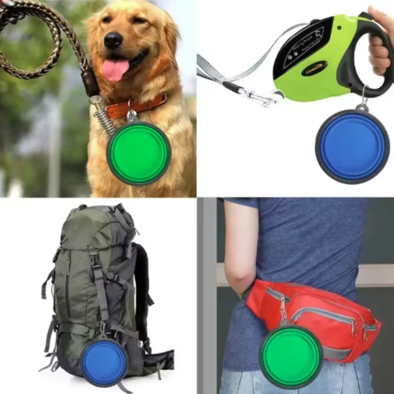 Durable TPR Portable Pet Food Bowl for Cats And Dogs Silicone Collapsible Travel Outdoor Water Food Bowl for Pets