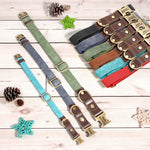 Free Custom PU Leather Dog Collar Engraved Dog Collars Adjustable Pet Buckle ID Necklace Durable for Small Medium Large Dogs Pug - shimendi