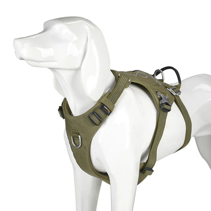 TRUELOVE Escape-proof Harness with Zippered Pocket Tactical Dog Vest Harness and Easy Control Training Military Backpack YH1811