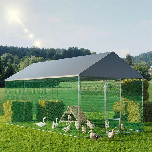 XXL XL Large Outdoor Chicken Run Coop Heavy Duty Walk-In