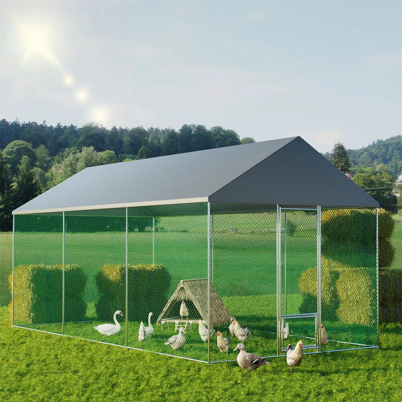 XXL XL Large Outdoor Chicken Run Coop Heavy Duty Walk-In - shimendi