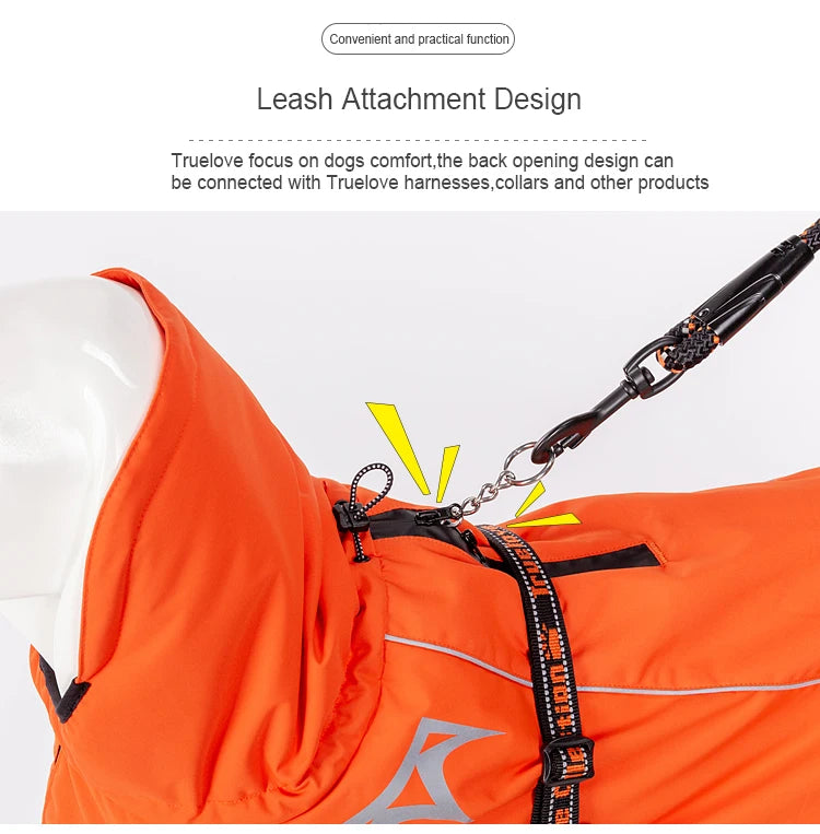 Truelove Warmer Dog Winter Coat Pet Jacket Fashion Dog Clothes Waterproof Windproof Reflective Outdoor Dog Coat TLG2372