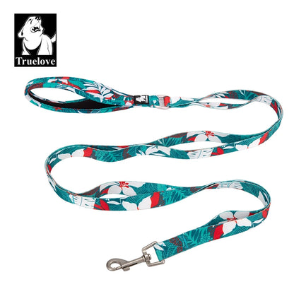 Truelove Floral Pet Leash Neoprene Padded Handle Extra Traffic Control Dog and Cat Strong Enough and Easy to Use Travel TLL3112