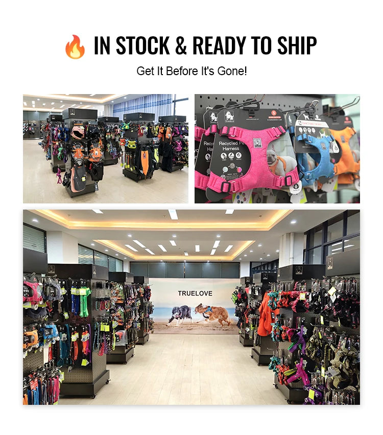 Truelove Pet harness Fashionable Nylon Durable Dog Harness Reflective Breathable Padded Training Vest Luxury Pet Accessories