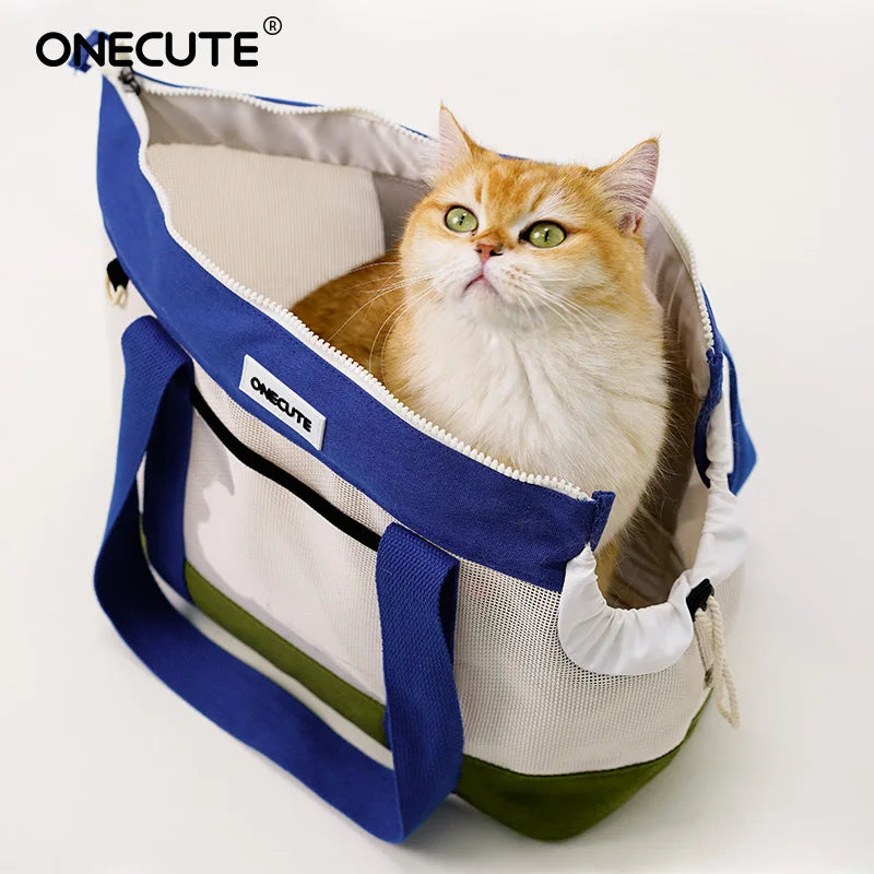 ONECUTE Airline Approved Cat Carrier, Portable Pet Bubble Backpack with Safety Strap, Lightweight Dog Travel Bag