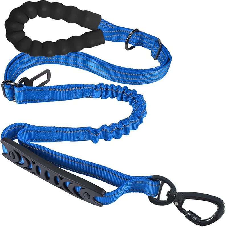 Reflective Shock Absorbing Pet Leashes with Car Seatbelt，Medium and Large Dog Tactical Safety Leash，Explosion-proof Dog Leash