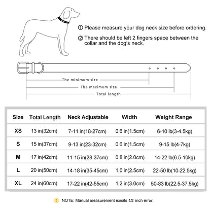 Customized PU Leather Nameplate Dog Collar Soft Padded Dogs Collars Free Engraving Name for Small Medium Large Dogs Adjustable