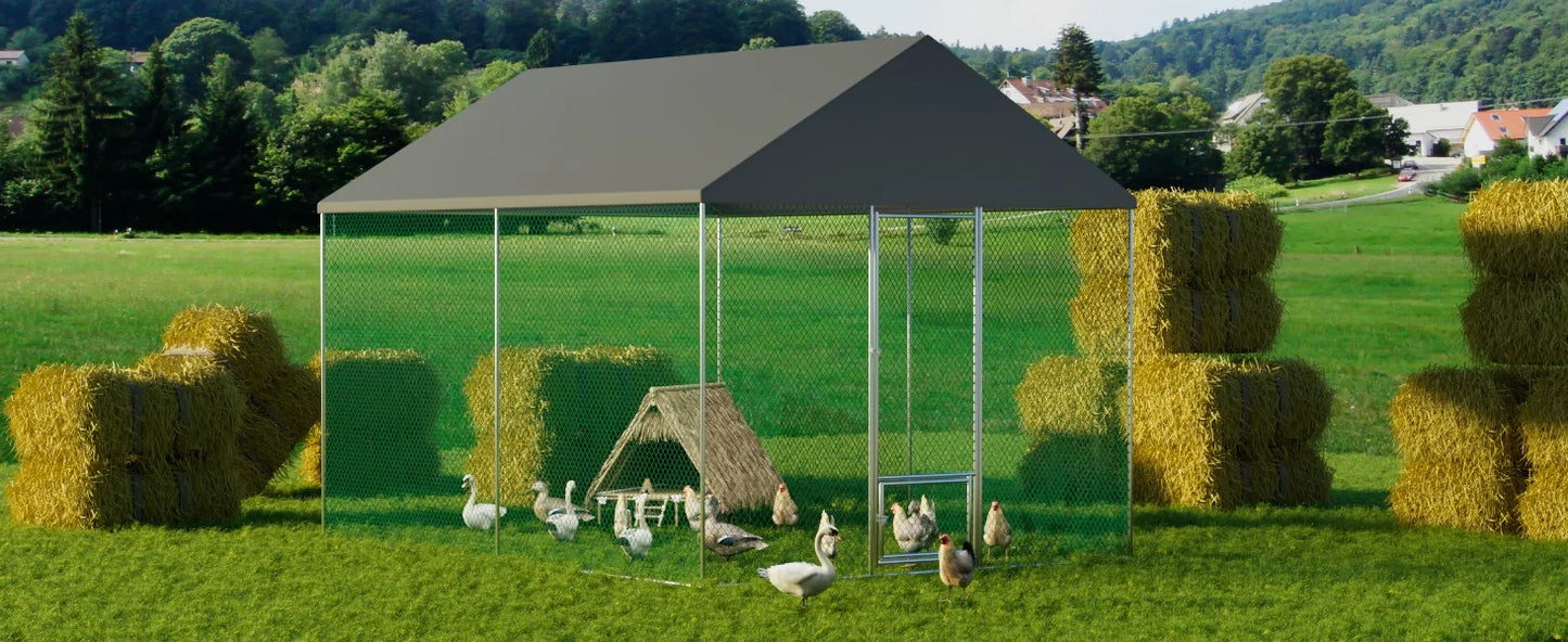 XXL XL Large Outdoor Chicken Run Coop Heavy Duty Walk-In