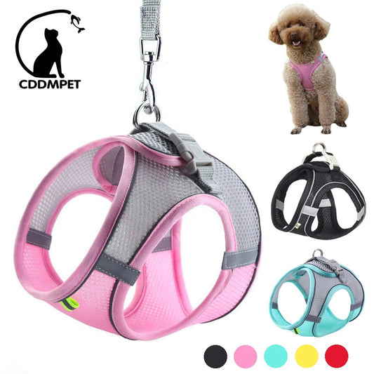 Dog Harness Leash Set for Small Dogs Adjustable Puppy Cat Harness Vest French Bulldog Chihuahua Pug Outdoor Walking Lead Leash shimendi Sécurité et Confort pour Chien chat| Shimendi