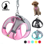 Dog Harness Leash Set for Small Dogs Adjustable Puppy Cat Harness Vest French Bulldog Chihuahua Pug Outdoor Walking Lead Leash - shimendi