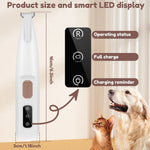New Dog Paw Trimmer with LED Light Fully Waterproof Pet Hair Trimmer with LED Display Dog Clippers for Grooming 18mm Widen Blade - shimendi