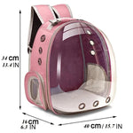 Cat Pet Carrier Backpack - Transparent Capsule Bubble Design, Breathable for Small Animals (Puppy/Kitty/Bird), Ideal for Travel - shimendi