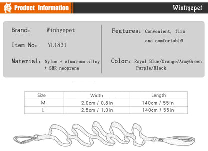 TRUELOVE Pet Leash Nylon Zinc-alloy Hook Carabiner Dog Accessories Rope Lead Medium Big Ferocious Travel Pet Supplies YL1831