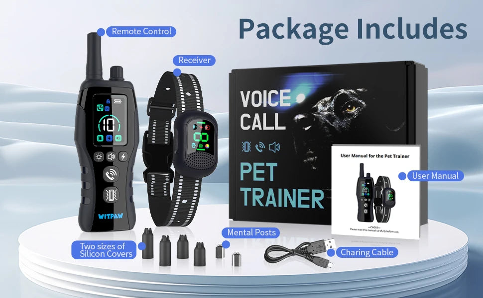 Dog Shock Collar4900Ft Dog Training Collar for 5-120lbs Small Medium Large Dog Rechargeable Waterproof Beep Vibration Safe Shock