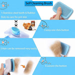 Dog Hair Remover Brush Cat Dog Hair Grooming And Care Comb For Long Hair Dog Pet Removes Hairs Cleaning Bath Brush Dog Supplies - shimendi