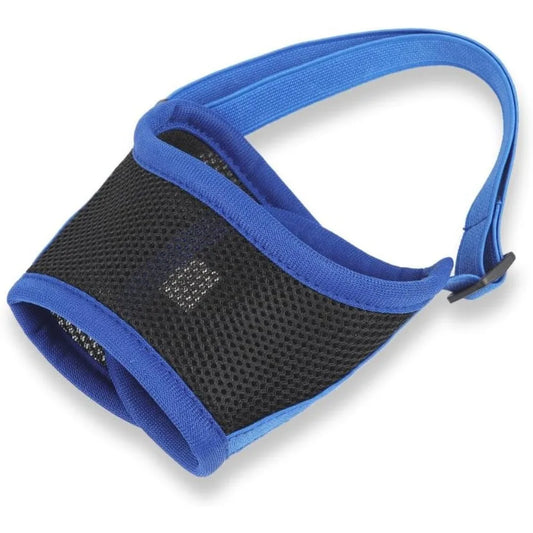 Dog Muzzle,Soft Nylon Muzzle Anti Biting Barking Chewing Air Mesh Breathable Adjustable Pets Muzzle for Small Medium Large Dogs