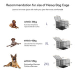 L XL XXL Heavy Duty Dog Crate with 4 Lockable Wheels - shimendi