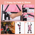 Pet Stroller Lightweight Folding Small and Medium-sized Outdoor Puppy Stroller Cat Dog Travel Breathable dogs accessories - shimendi