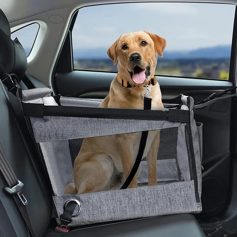 Portable Car Pet Seat Stable Dog Carrier with Safety Mesh Protector Waterproof Design for Puppy Travel Outdoor Use shimendi Sécurité et Confort pour Chien chat| Shimendi