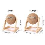 Cat Cratchers Ball Toys Sisal and Wood Stable Triangle Cats Indoor Stuff Sturdy Scratching Cool Scratch on Stand Spin - shimendi