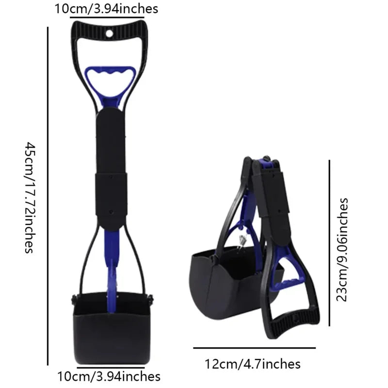 Foldable Long Handle Pet Poop Picker Dog Waste Cleaner Outdoor Poop Scooper Home Cleaning Tool Supplies