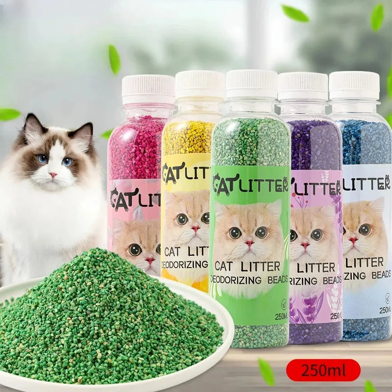 Cat Litter Deodorizing Beads Bottle - Odor Eliminator for Comfortable Home Smell Freshener for Cat Litter Box