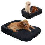 Foldable Dog Bed for Adult, Kids, Plush Pet Couch Bed for Large Dogs, Washable Pet Sofa Bed with Non-Slip Bottom Dog Accessories - shimendi
