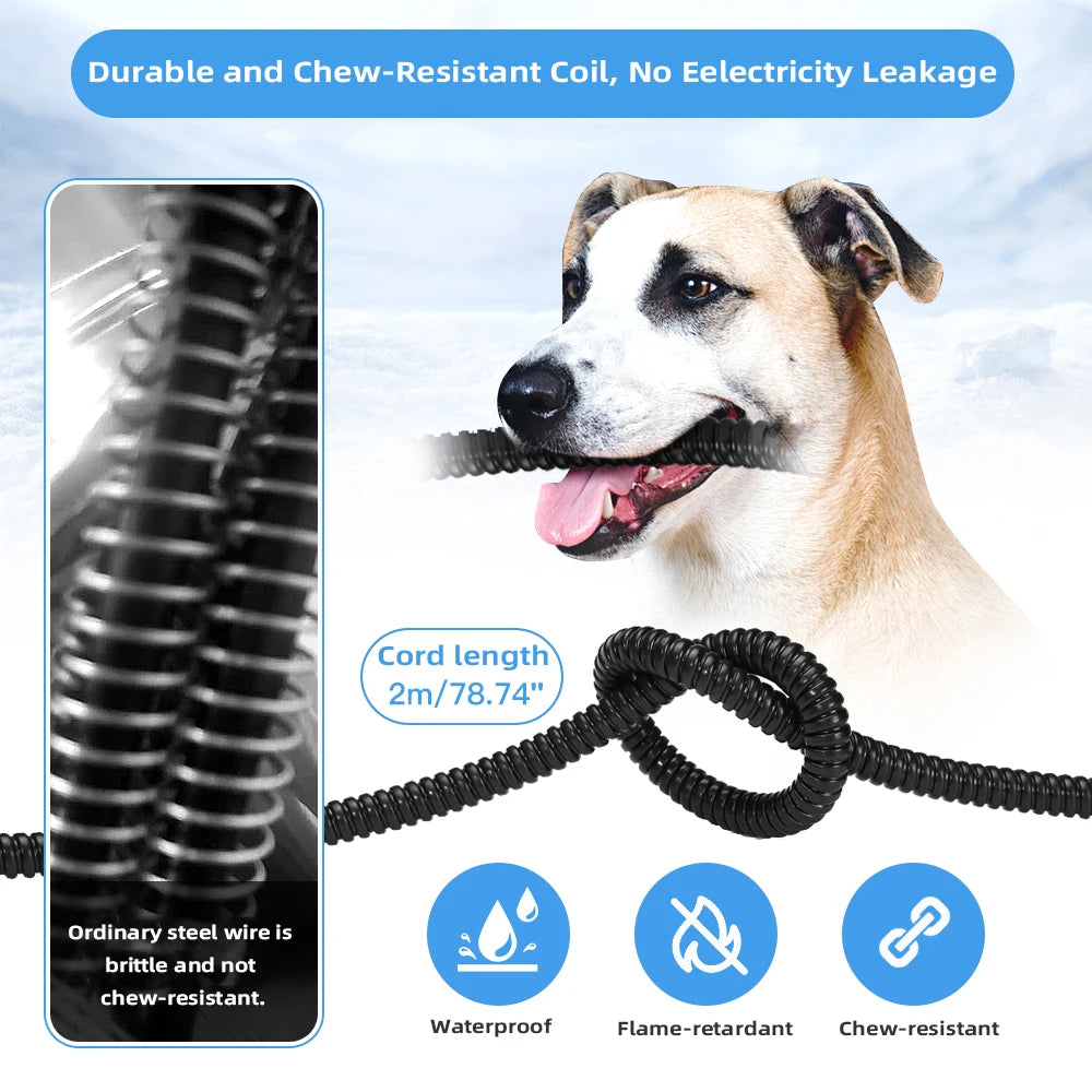 Auto Constant Temperature Heated Pet Bowl, 2-in-1 Food & Water Warmer for Cats Dogs Winter Keep Warm Bowl