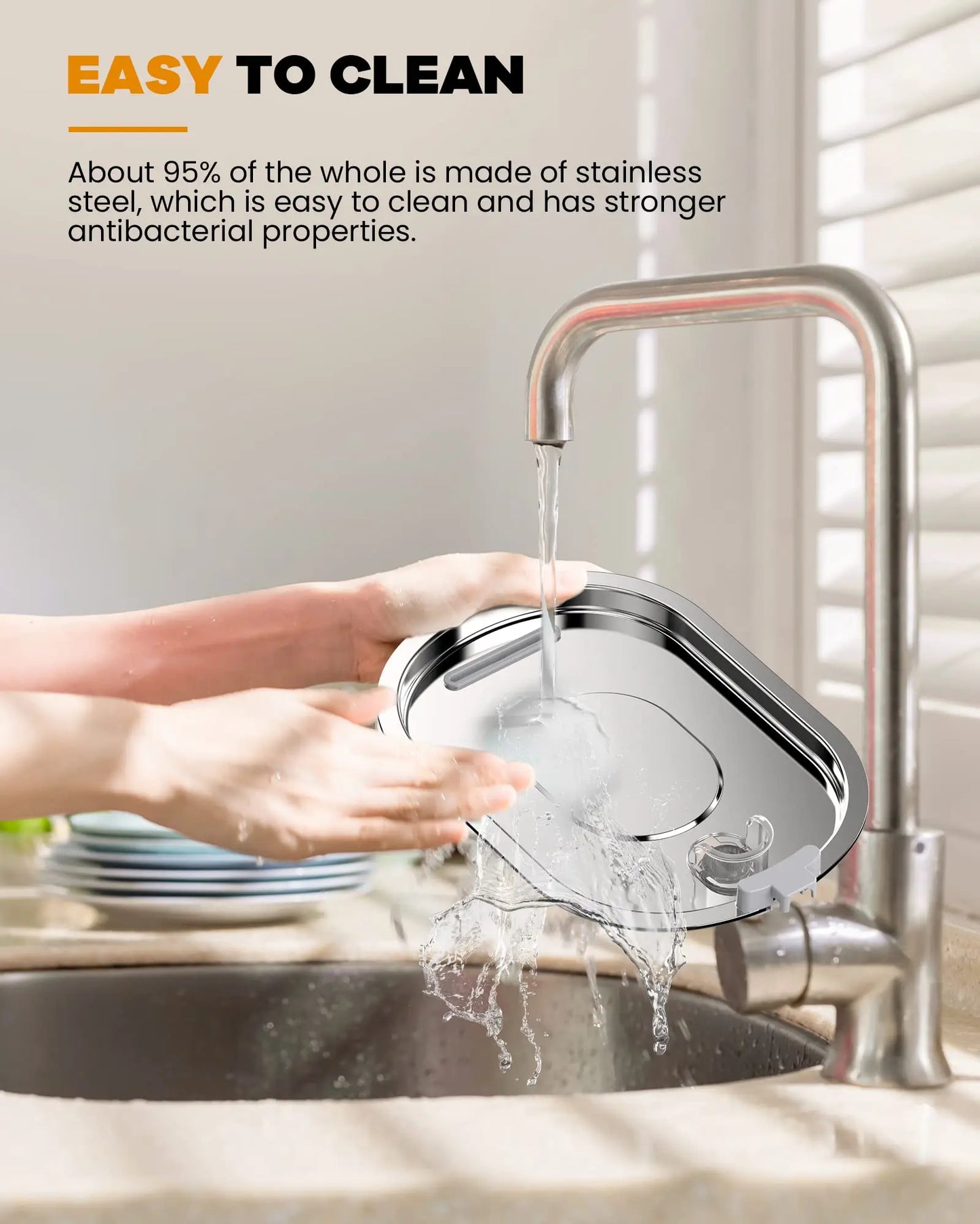 Cat water Fountain NautyPaws 3.2L stainless steel pet water dispenser automatic dog water dispenser with water level window