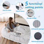 Human Dog Bed, Washable Faux Fur Dog Bed for People Doze Off, Napping Orthopedic Dog Bed, 71''x45''x14'' Size Fits You and Pets shimendi Sécurité et Confort pour Chien chat| Shimendi