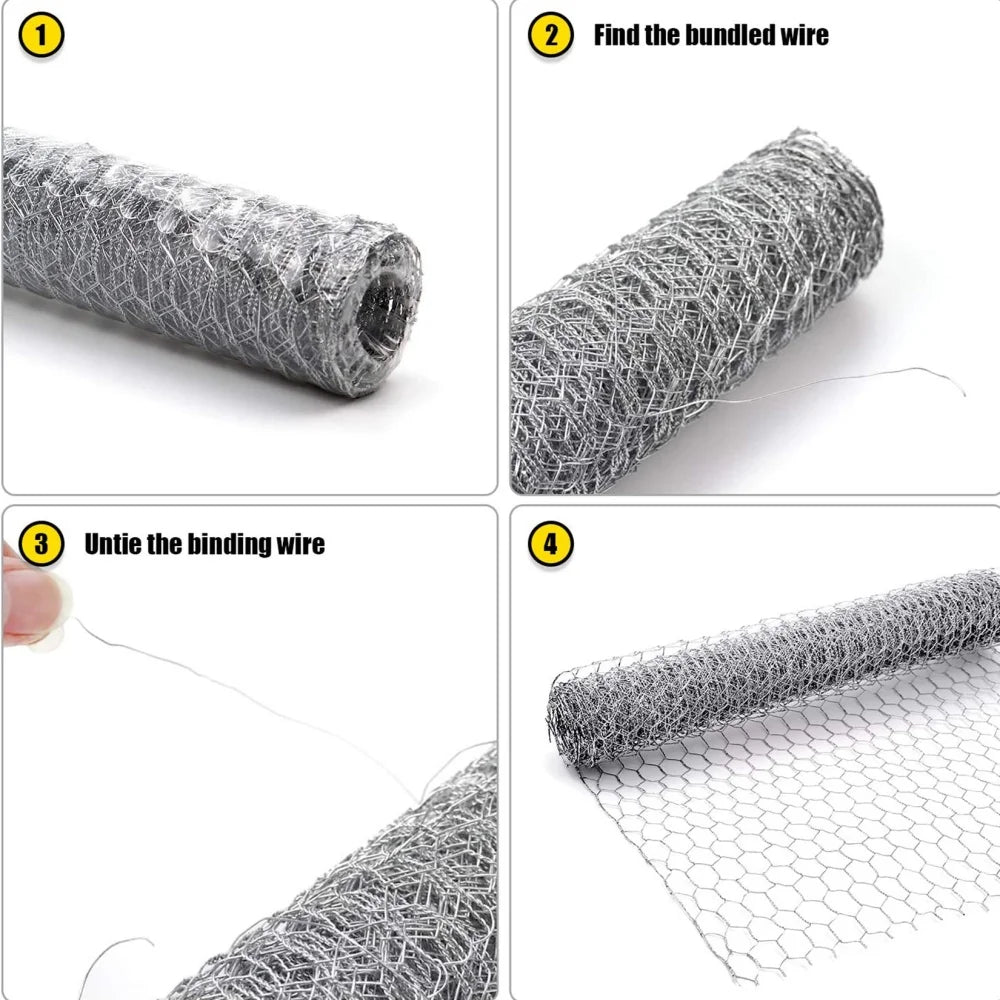 25M Roll Welded Chicken Wire Mesh Animal Fence Barrier Garden Fencing Net Strong