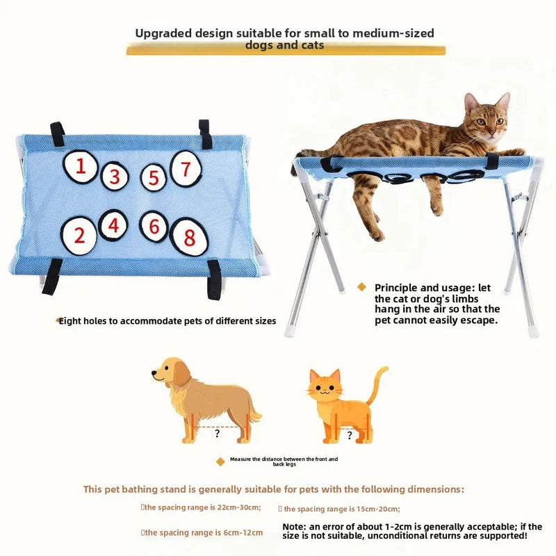 Anti-Scratch Pet Grooming Hammock Adjustable Detachable Pet Restraint Station Sturdy Support Frame Puppy Nail Clipping Holder shimendi Sécurité et Confort pour Chien chat| Shimendi
