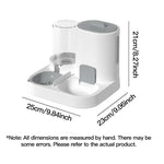 1-Pack Automatic Gravity-Fed Cat Water Dispenser & Feeder - Spill-Proof Large Capacity One-Piece Design, - shimendi