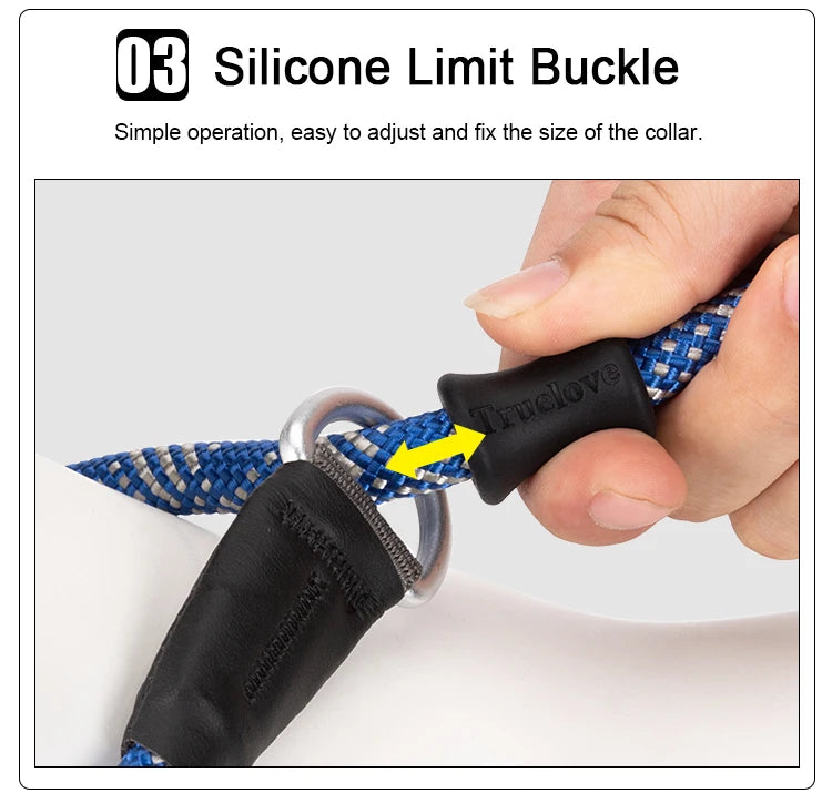 Truelove Pet Training Leash and Collar Durable Slip Lead Dog Leash Heavy Duty Comfortable Strong Rope Leash No Pull Pet TLL2575