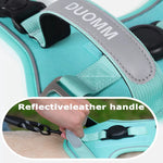 Dog Harness with Airtag Holder and Leash Set-Premium Oxford Breathable Material Durable Reflective Dog Harness and Leash Set - shimendi