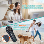 2 In 1 Remote Dog Training Collar Auto Anti Bark Shock Collar Smart Anti Barking Automatic Bark Stop Collar IP67 Waterproof shimendi Sécurité et Confort pour Chien chat| Shimendi