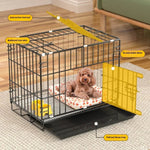 Foldable Portable Metal Dog Crate Kennel Small Puppy Indoor Outdoor Travel Car Home Removable Tray Secure Pets Dog Playpen shimendi Sécurité et Confort pour Chien chat| Shimendi