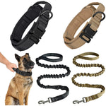 Heavy-Duty Military Tactical Dog Collar & Leash Set: Adjustable & Durable For All sized dog - shimendi