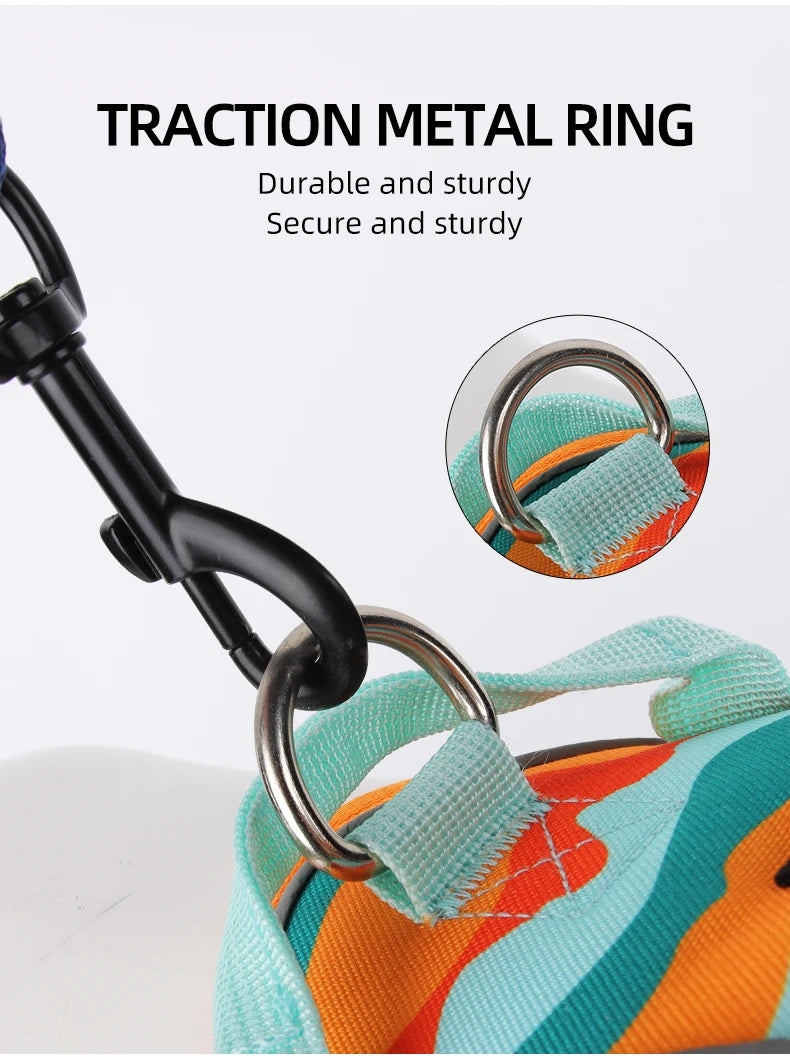 Adjustable Harness Dog Reflective Safety Training Walking Chest Vest Leads Collar For French Bulldog Pets Dogs Accessories