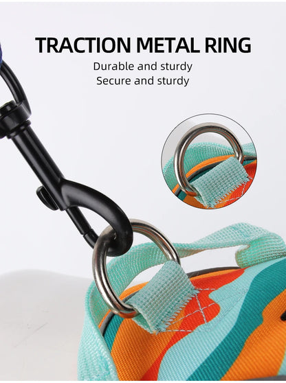 Adjustable Harness Dog Reflective Safety Training Walking Chest Vest Leads Collar For French Bulldog Pets Dogs Accessories