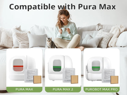 N50 Cat Litter Deodorizer Blocks - Strong Odor Eliminator, Long-Lasting Freshness, Refillable Cubes for Litter Box Odor Control