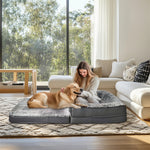 180cm Long Human Size Dog Bed for Adults and Pets to Nap Foldable Calming Pet Bed Plush Cover Orthopedic Sponge Base shimendi Sécurité et Confort pour Chien chat| Shimendi