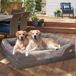 Jumbo Large Orthopedic Dog Bed Memory Foam Quilted Bolstered Pet Sofa Couch Elevated Cushion Warm Waterproof Mattress - shimendi