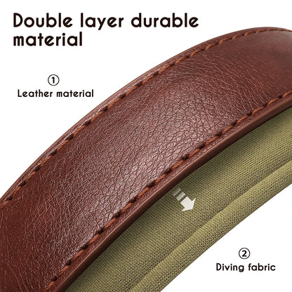 Customized PU Leather Nameplate Dog Collar Soft Padded Dogs Collars Free Engraving Name for Small Medium Large Dogs Adjustable