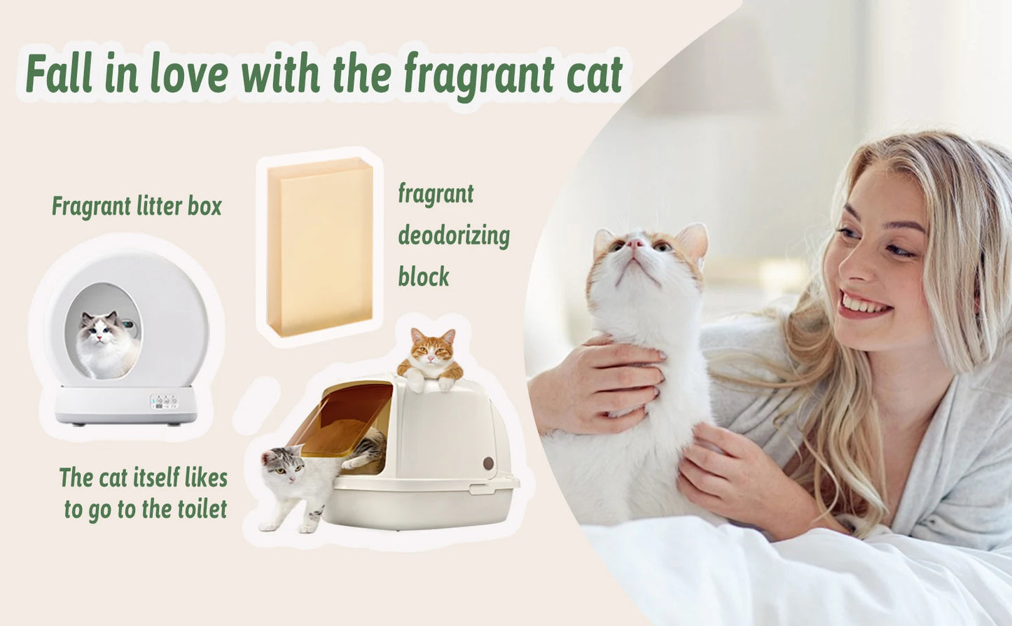 Cat Litter Deodorizer Replacement for PETKIT/Meowant/UBPET Self-Cleaning Cat Litter Box SC01/SC02 - Eliminates Odors at Source