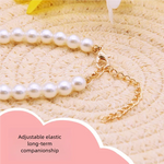 Adjustable Pet Pearl Necklace Accessories for Cats Gotas Animals Fashion Rhinestones Sphynx Cat Collar Kitten Dog collier chat shimendi Sécurité et Confort pour Chien chat| Shimendi